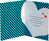 Character with Heart Design One I Love Birthday Card