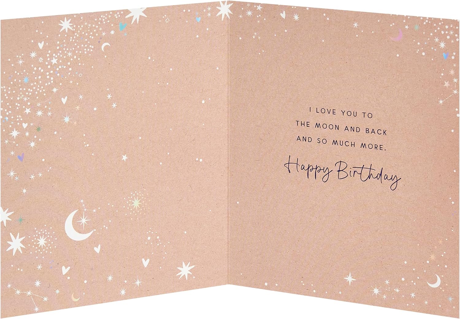 Moon and Stars Design Husband Birthday Card