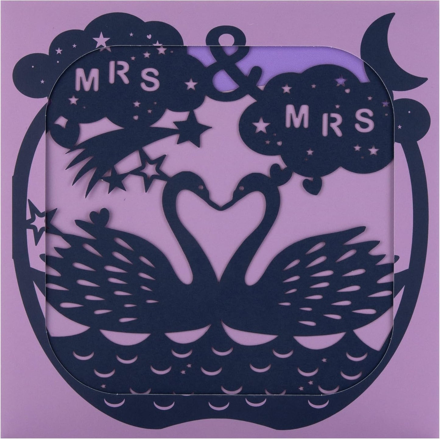 Shadow Press Laser Cut Mrs & Mrs, Multi Occasion Congratulations Card