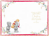 Bears Pulling a Large Cracker Daughter And Son In Law Christmas Card