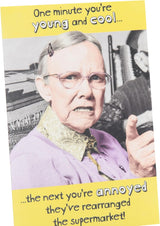 Funny Young & Cool Design Birthday Card