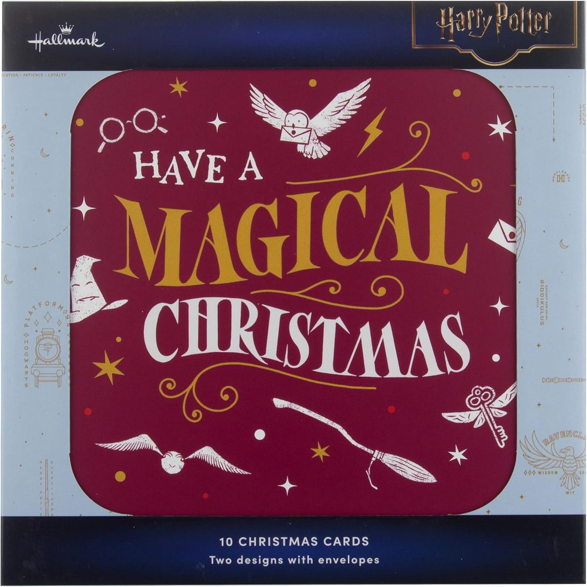 Harry Potter Enchanting 2 Designs Pack of 10 Christmas Cards