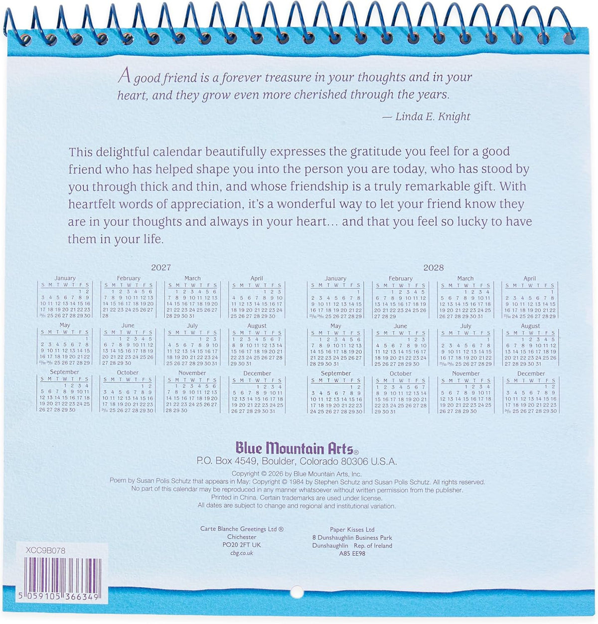 Good Friends Are Hard To Find Blue Mountain Arts Collection Hanging Wall Calendar
