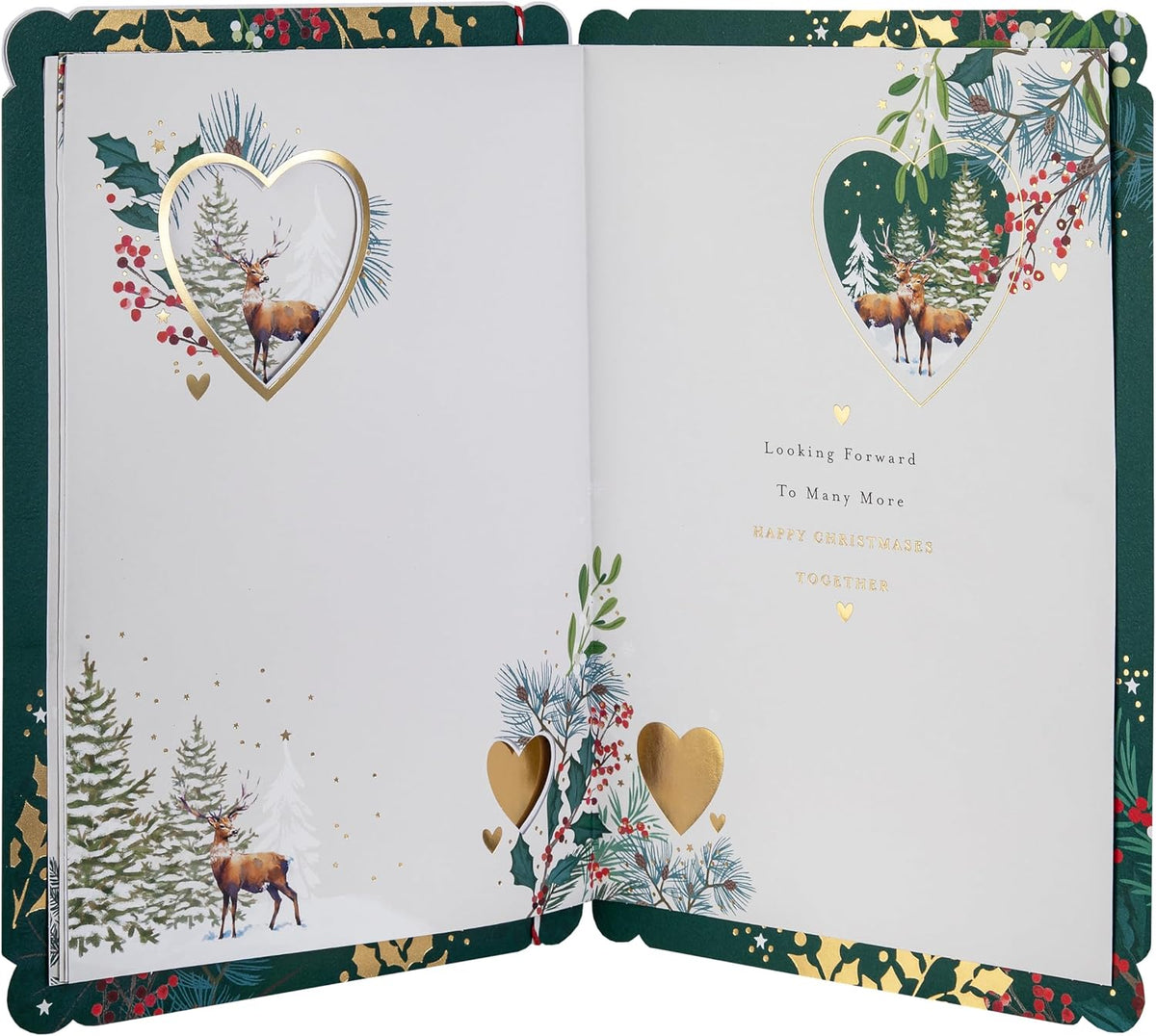 Traditional Illustrated Winter Forest Scene Design Husband Christmas Card