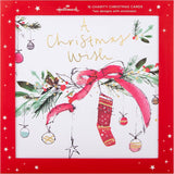 Contemporary Traditional Wish 16 Pack 2 Designs Charity Christmas Cards
