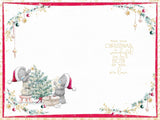Bears Wrapped Up In Fairy Lights Lovely Sister and Brother In law Christmas Card
