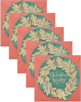 Luxury Wreath Design Multipack of 5 Christmas Cards