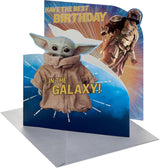 Star Wars Grogu & Mandalorian Design Kid's Birthday Card