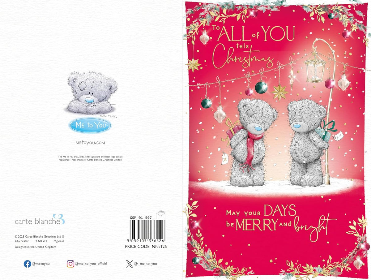 Bears Holding Gifts To All Of You Christmas Card