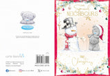 Bear With Snowman Wrapped In Fairy Lights Special Neighbours Christmas Card