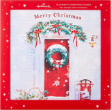 Festive Door 16 Pack 2 Designs Charity Christmas Cards