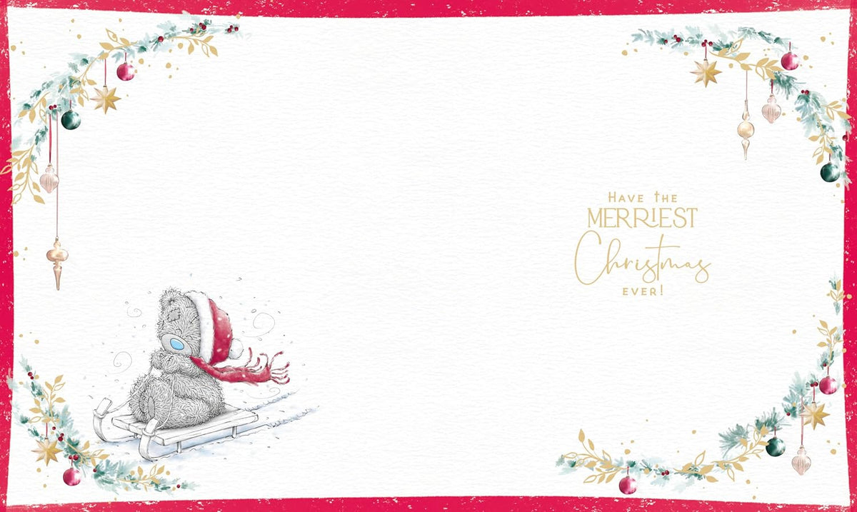 Bear With Snowball Amazing Nephew Christmas Card