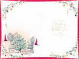 Bear Loading a Tree Onto A Truck Best Mum And Dad Christmas Card