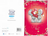 Bear Holding a Large Red Heart Shaped Present Amazing Boyfriend Christmas Card