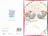 Bears Pulling a Large Cracker Daughter And Son In Law Christmas Card