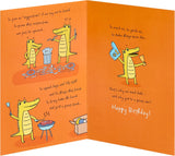 Crocodile Cartoon Design Dad Birthday Card
