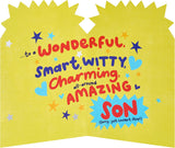 Typography Sentimental Design Son Birthday Card