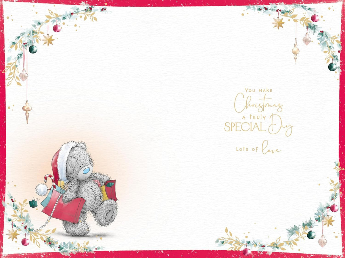 Bear Sat Amongst Presents Beautiful Mummy Christmas Card