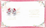 Bears On A Sledge in the Snow Wonderful Husband Boxed Christmas Card