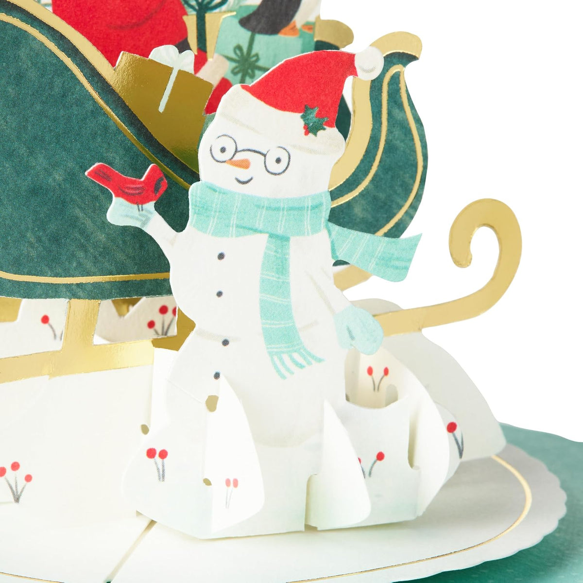  Santa & Sleigh Music & Motion 3D Pop Up Christmas Card