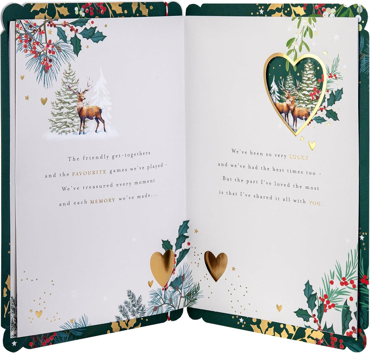 Traditional Illustrated Winter Forest Scene Design Husband Christmas Card