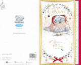 Bears Sit Snuggled Together In A Blanket In The Snow Special Husband Handmade Christmas Card