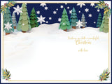 Bears Holding Gift Mum And Dad With Removable Lenticular Technology Keepsake Plaque Luxury 3D Christmas Card