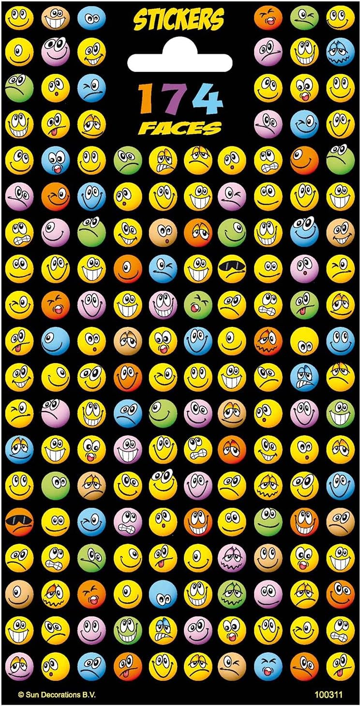 174 Sun Decoration Faces Stickers