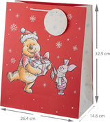 Disney Winnie the Pooh Pack Of 3 Christmas Large Gift Bag