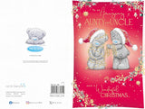 Bears Wrapping Up in Fairy Lights Amazing Aunty and Uncle Christmas Card