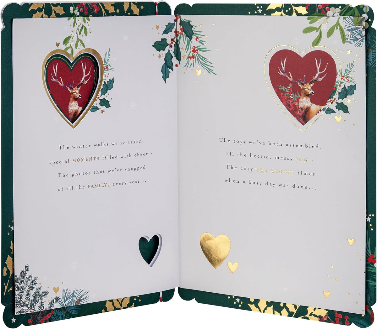 Traditional Illustrated Winter Forest Scene Design Husband Christmas Card