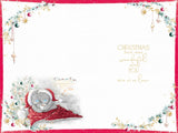 Bears Wearing Hats And Socks Beautiful Fiancée Christmas Card