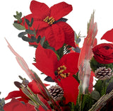 Poinsettia Bouquet Jumbo Sized 3D Pop Up Christmas Card