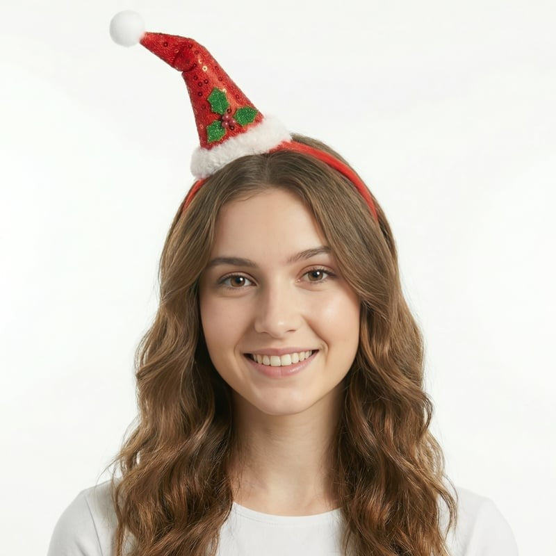 Mini Santa Hat Headband 16cm