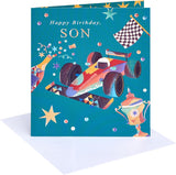 Race Car Design Son Birthday Card