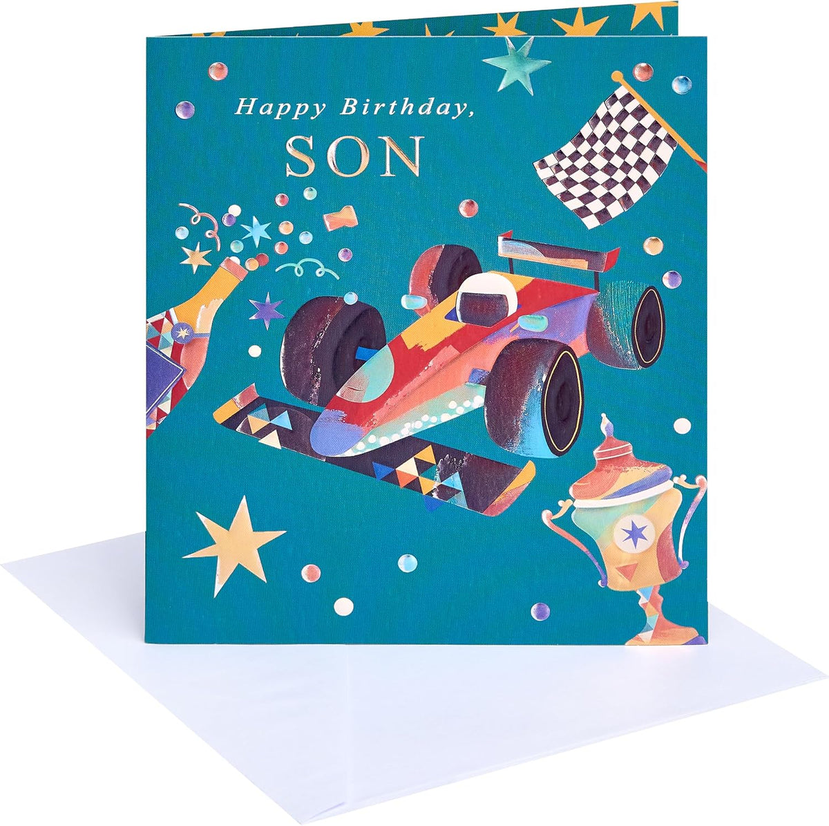 Race Car Design Son Birthday Card