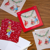 Peter Rabbit Pack of 10 in 2 Cute Designs Christmas Cards