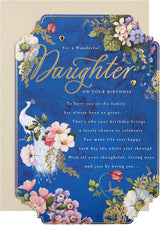 Traditional Floral Design with Heartfelt Verse Daughter Birthday Card