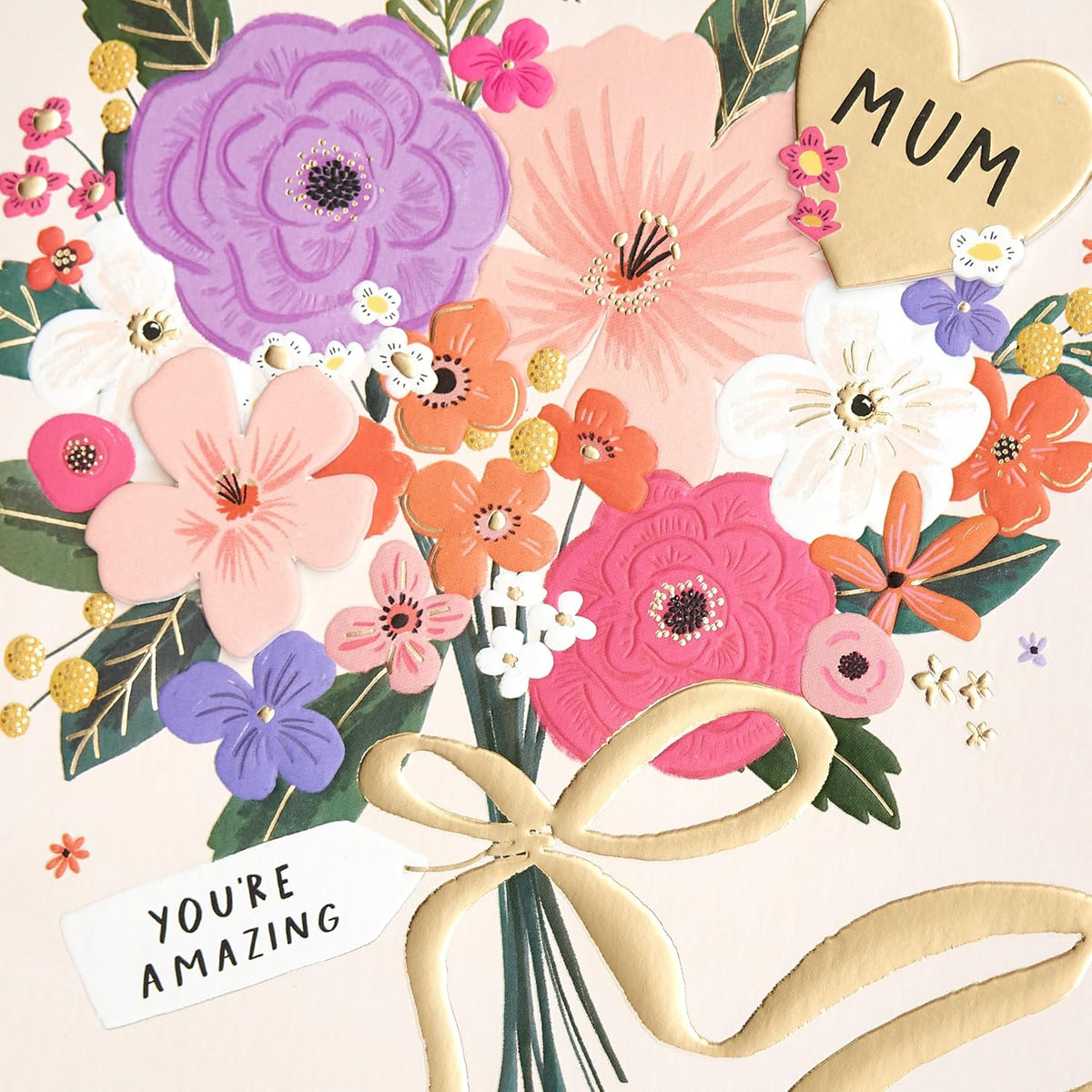 Bouquet Of Flowers Mum Birthday Card
