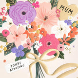 Bouquet Of Flowers Mum Birthday Card