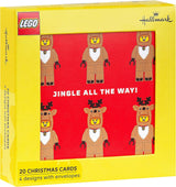 Lego Classroom 20 Cards, 4  Designs Children Multipack Christmas Cards