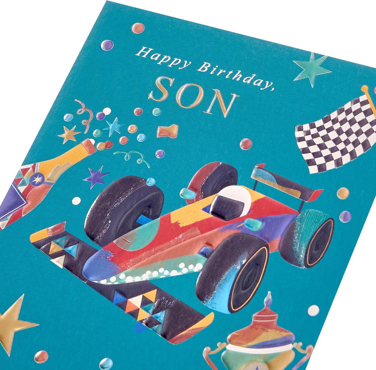 Race Car Design Son Birthday Card