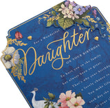 Traditional Floral Design with Heartfelt Verse Daughter Birthday Card