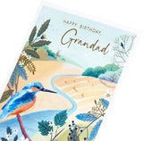 Kingfisher, Butterfly, River Design Grandad Birthday Card