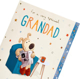 Boofle Reading Newspaper Grandad Birthday Card
