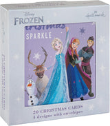 Disney Frozen Pack of 20 in 4 Enchanting Designs Christmas Cards