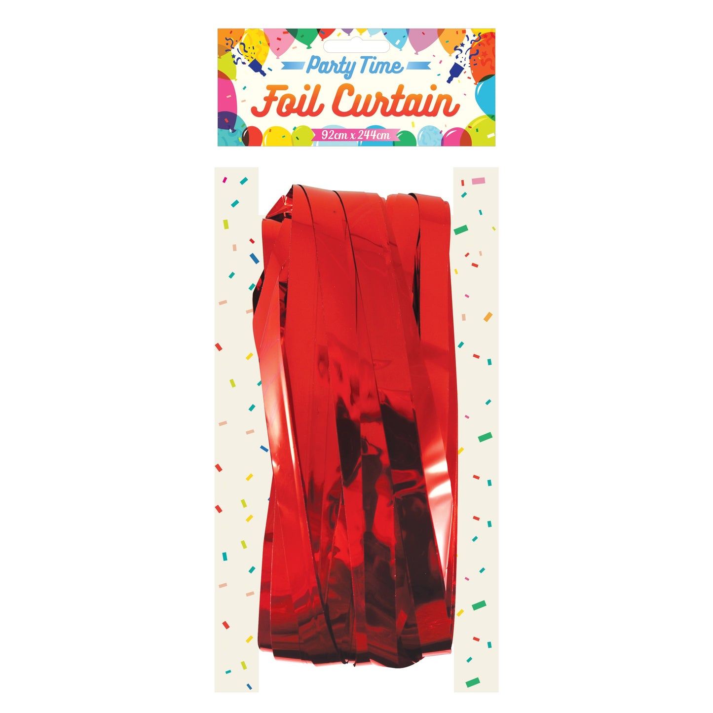 Red Foil Door Curtain (92x244cm) {DC}