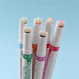 Pack of 6 Double Headed Linear Curved Highlighters