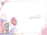 Bear Holding Flower Fiancée Birthday Card