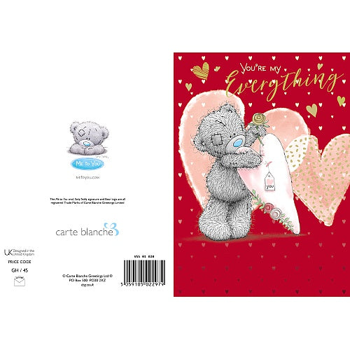 Me To You Bear You're My Everything Valentine's Day Card 